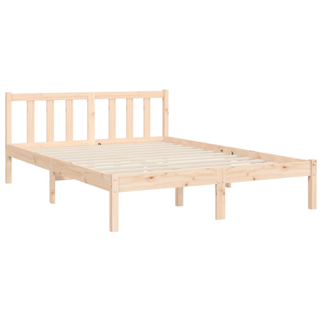 Bed Frame Without Mattress Small Double Solid Wood Pine