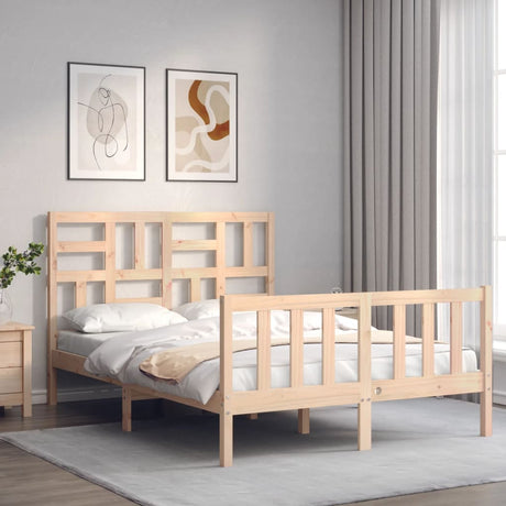 Bed Frame Without Mattress Small Double Solid Wood Pine
