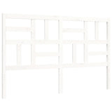 Bed Frame without Mattress White King Size Solid Wood Pine