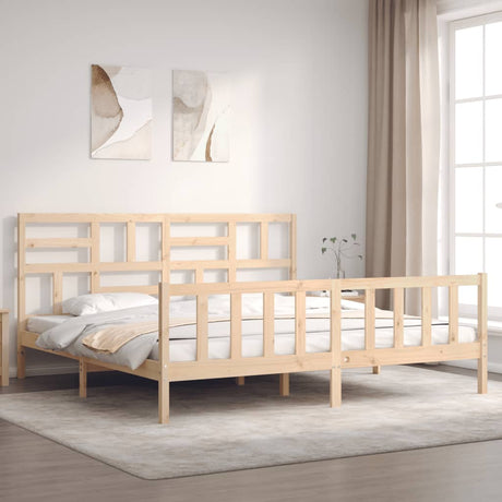 Bed Frame Without Mattress Small Double Solid Wood Pine