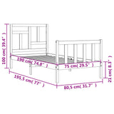 Bed Frame Without Mattress Small Single Solid Wood Pine
