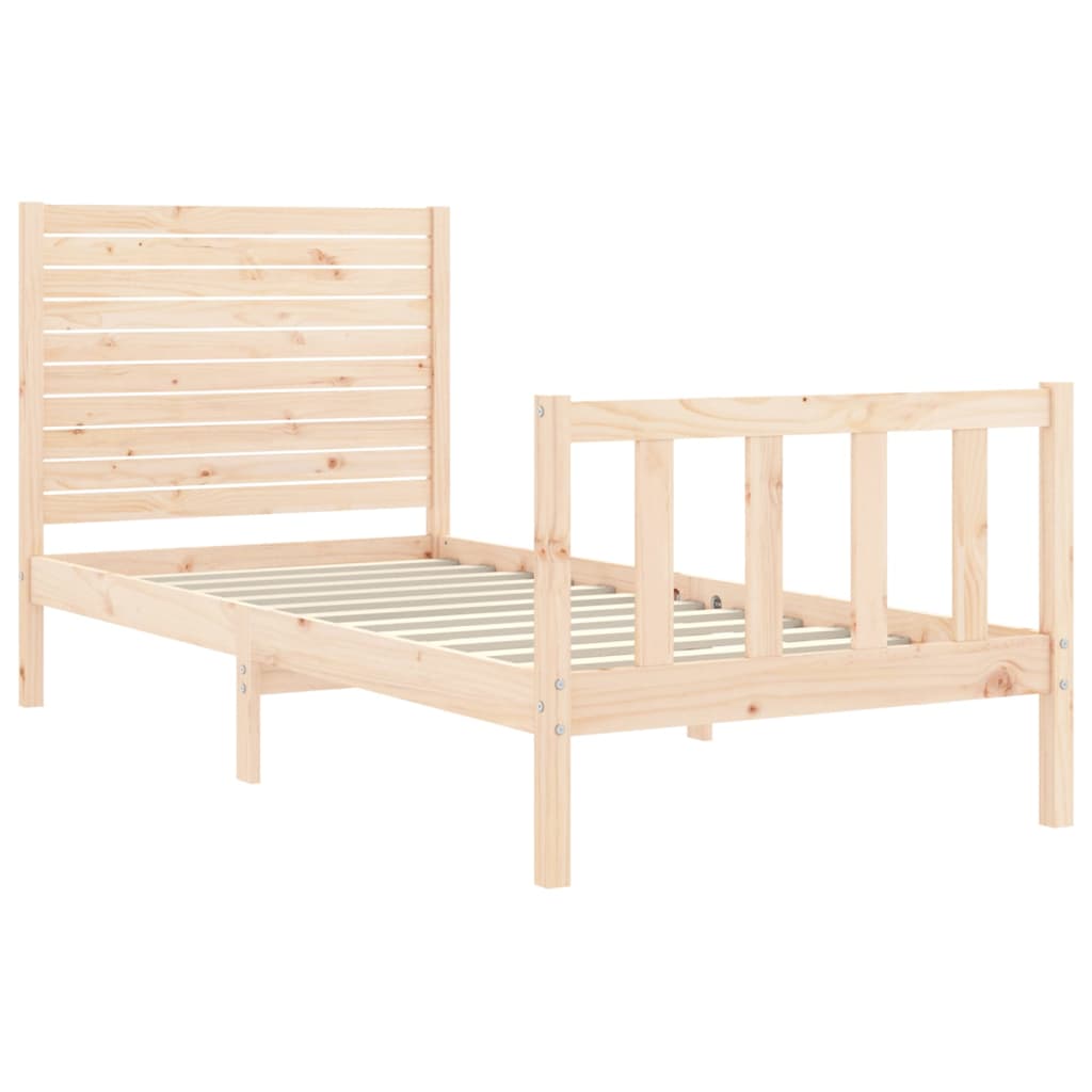 Bed Frame without Mattress Small Single Solid Wood Pine