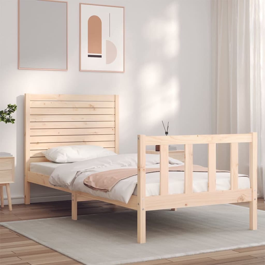 Bed Frame without Mattress Small Single Solid Wood Pine