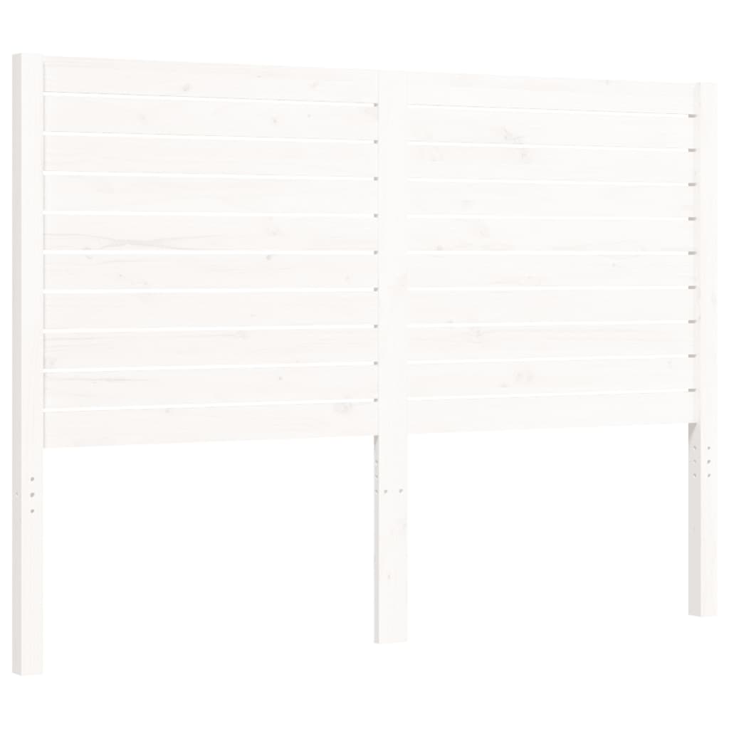 Bed Frame without Mattress White Small Double Solid Wood Pine