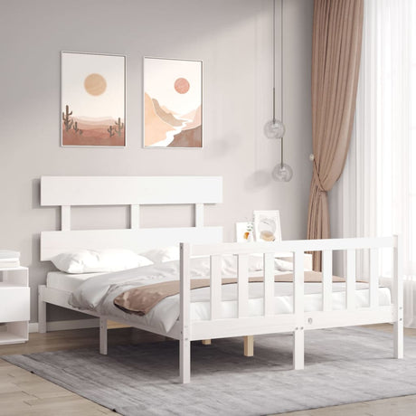 Bed Frame Without Mattress Solid Wood Pine