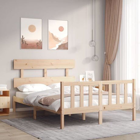 Bed Frame Without Mattress Solid Wood Pine
