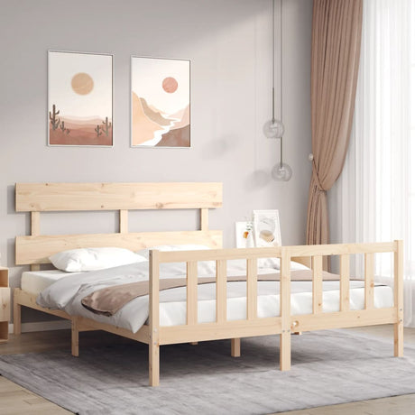 Bed Frame Without Mattress Solid Wood Pine