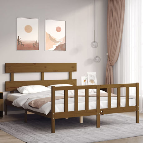 Bed Frame Without Mattress Solid Wood Pine