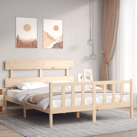 Bed Frame Without Mattress Solid Wood Pine