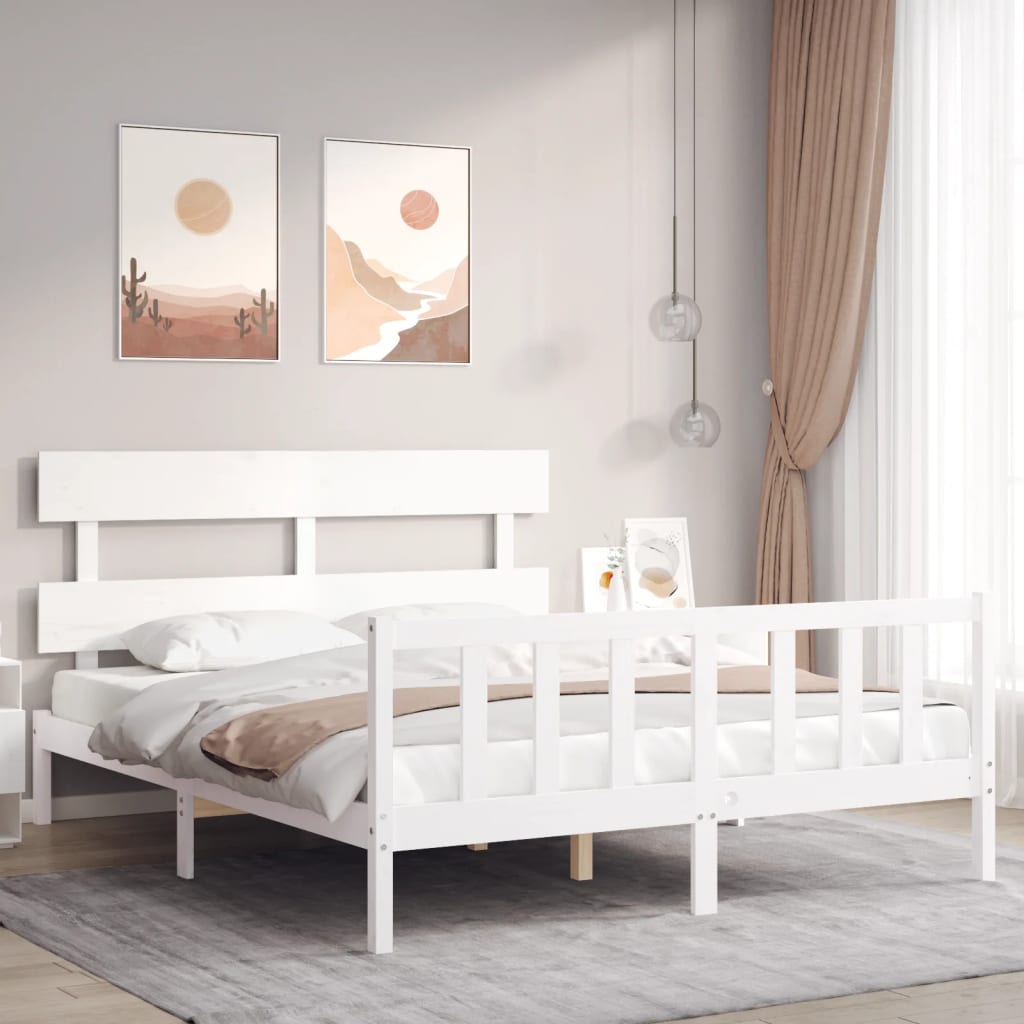 Bed Frame Without Mattress Solid Wood Pine