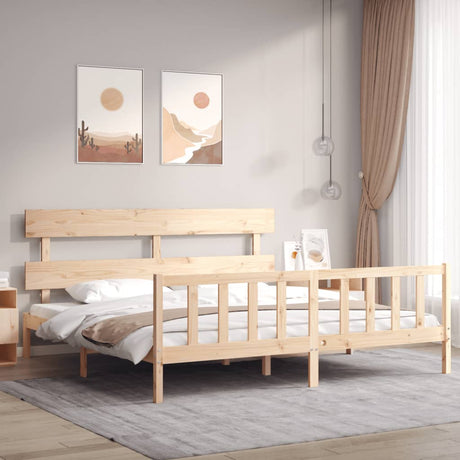 Bed Frame Without Mattress Solid Wood Pine