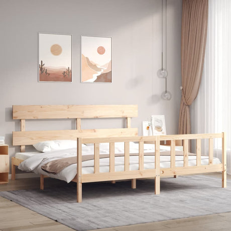 Bed Frame Without Mattress Solid Wood Pine