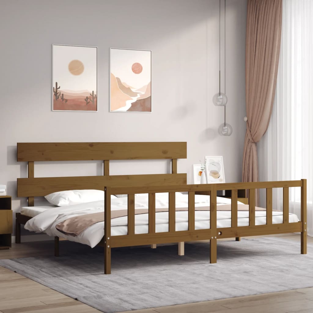 Bed Frame Without Mattress Solid Wood Pine