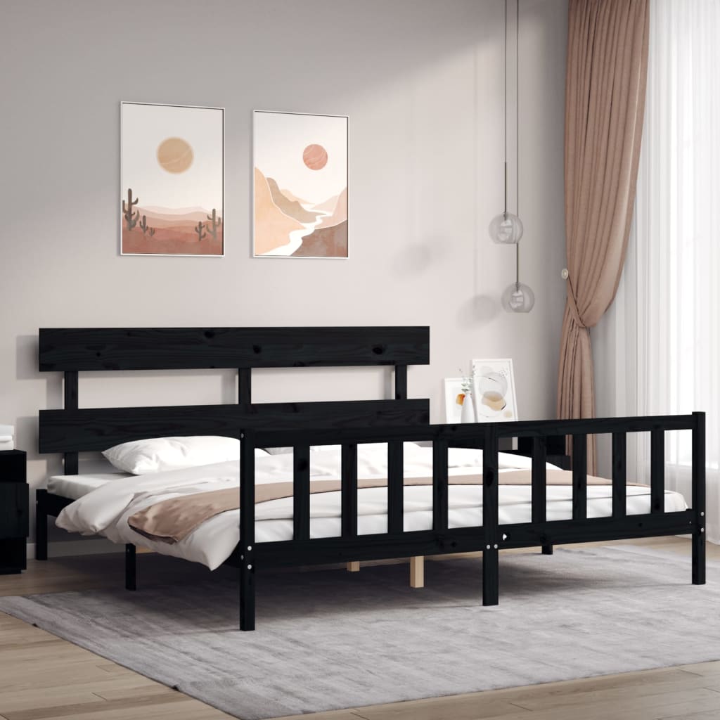 Bed Frame Without Mattress Solid Wood Pine