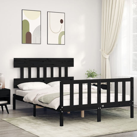 Bed Frame Without Mattress Double Solid Wood Pine