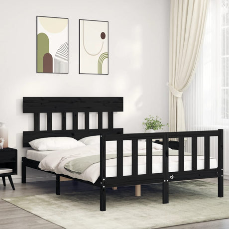 Bed Frame Without Mattress Double Solid Wood Pine