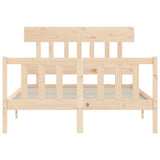 Bed Frame without Mattress 140x200 cm Solid Wood Pine