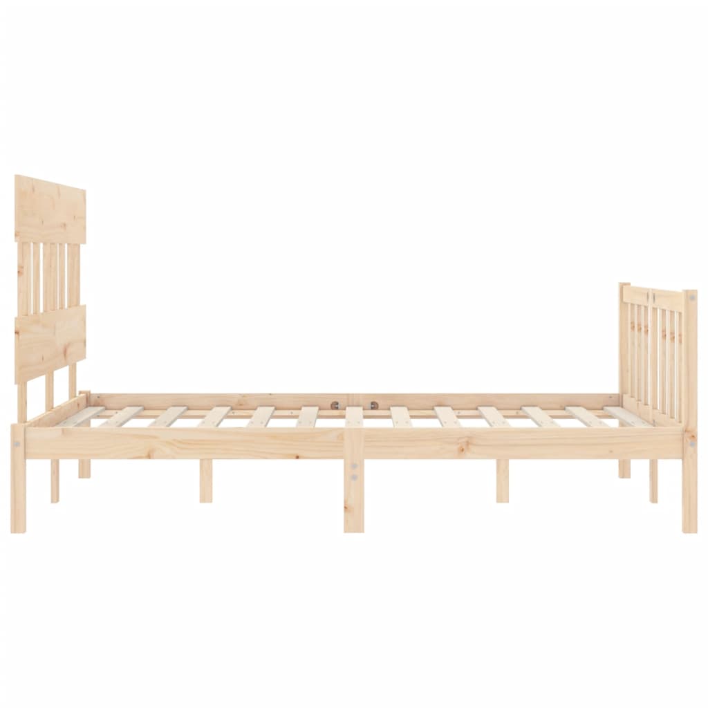 Bed Frame without Mattress 140x200 cm Solid Wood Pine