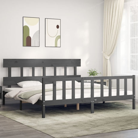 Bed Frame Without Mattress Double Solid Wood Pine