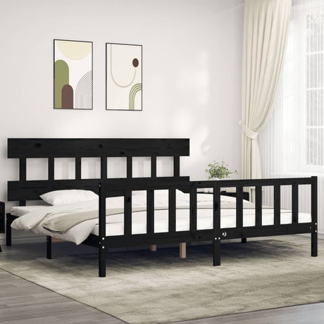 Bed Frame Without Mattress Double Solid Wood Pine