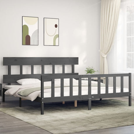Bed Frame Without Mattress Double Solid Wood Pine