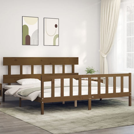 Bed Frame Without Mattress Double Solid Wood Pine