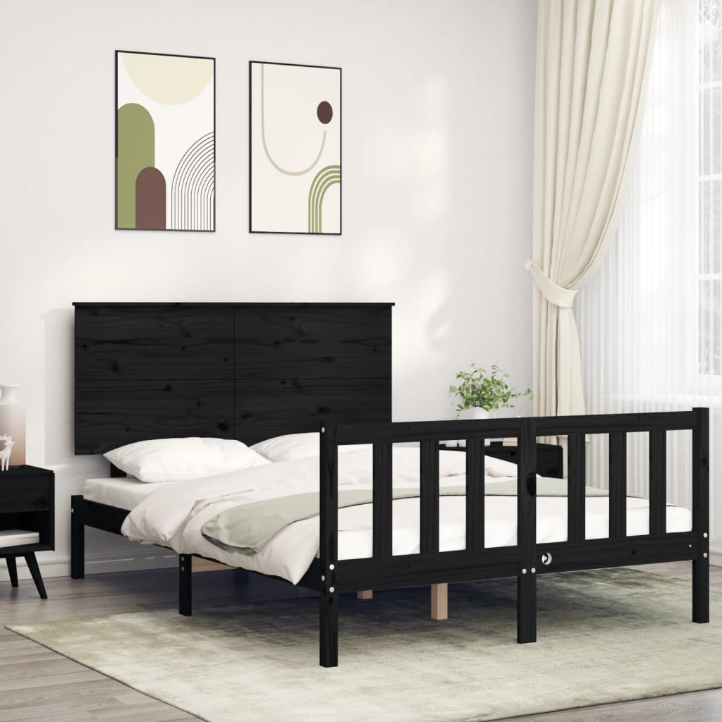 Bed Frame Without Mattress Solid Wood Pine