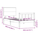 Bed Frame Without Mattress Solid Wood Pine