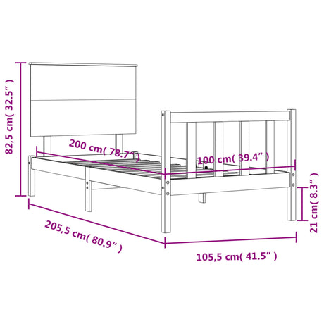 Bed Frame Without Mattress Solid Wood Pine