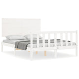 Bed Frame without Mattress White 120x200 cm Solid Wood Pine