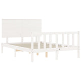 Bed Frame without Mattress White 120x200 cm Solid Wood Pine
