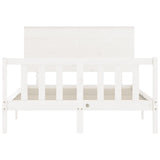 Bed Frame without Mattress White 120x200 cm Solid Wood Pine