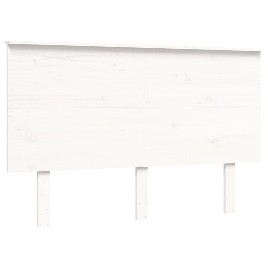 Bed Frame without Mattress White 120x200 cm Solid Wood Pine