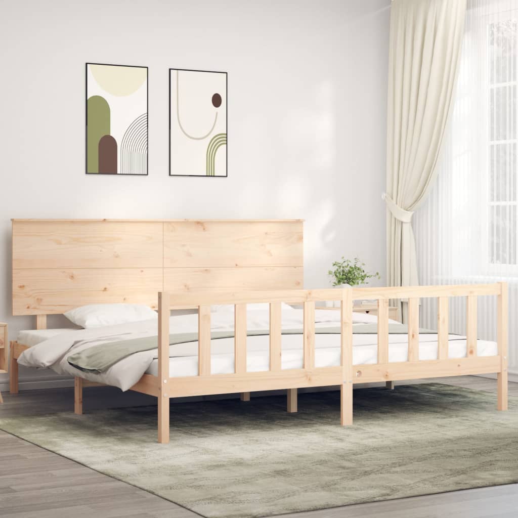 Bed Frame Without Mattress Solid Wood Pine
