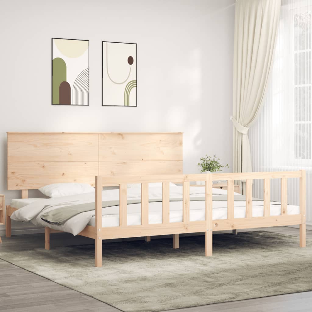 Bed Frame Without Mattress Solid Wood Pine