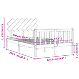 Bed Frame Without Mattress Solid Wood Pine
