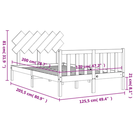 Bed Frame Without Mattress Solid Wood Pine
