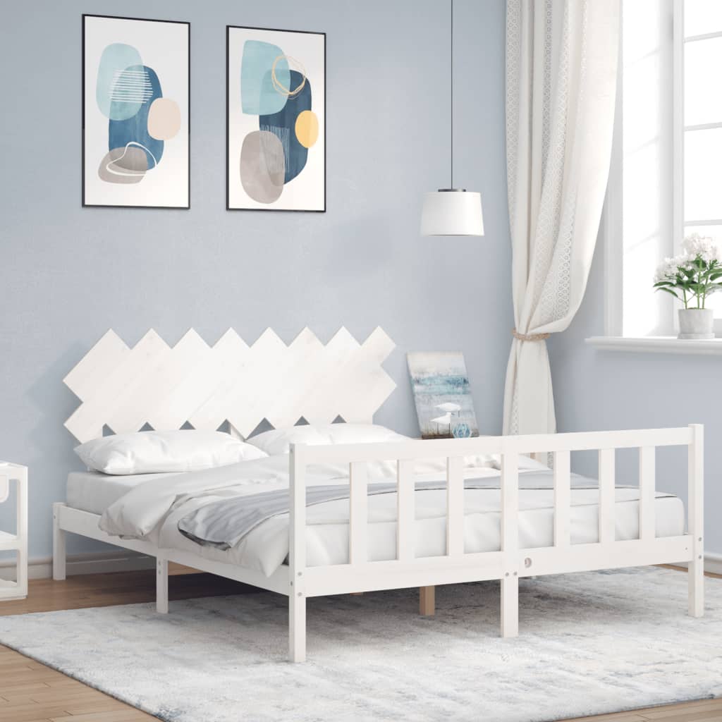 Bed Frame Without Mattress Solid Wood Pine