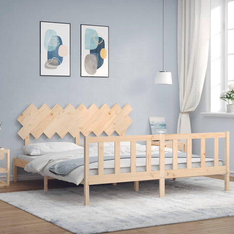 Bed Frame Without Mattress Solid Wood Pine