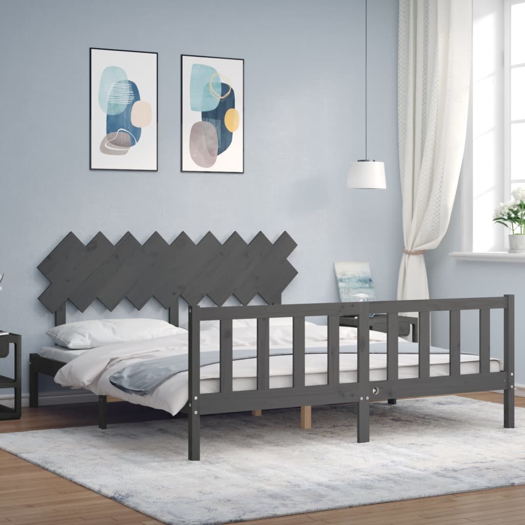 Bed Frame Without Mattress Solid Wood Pine