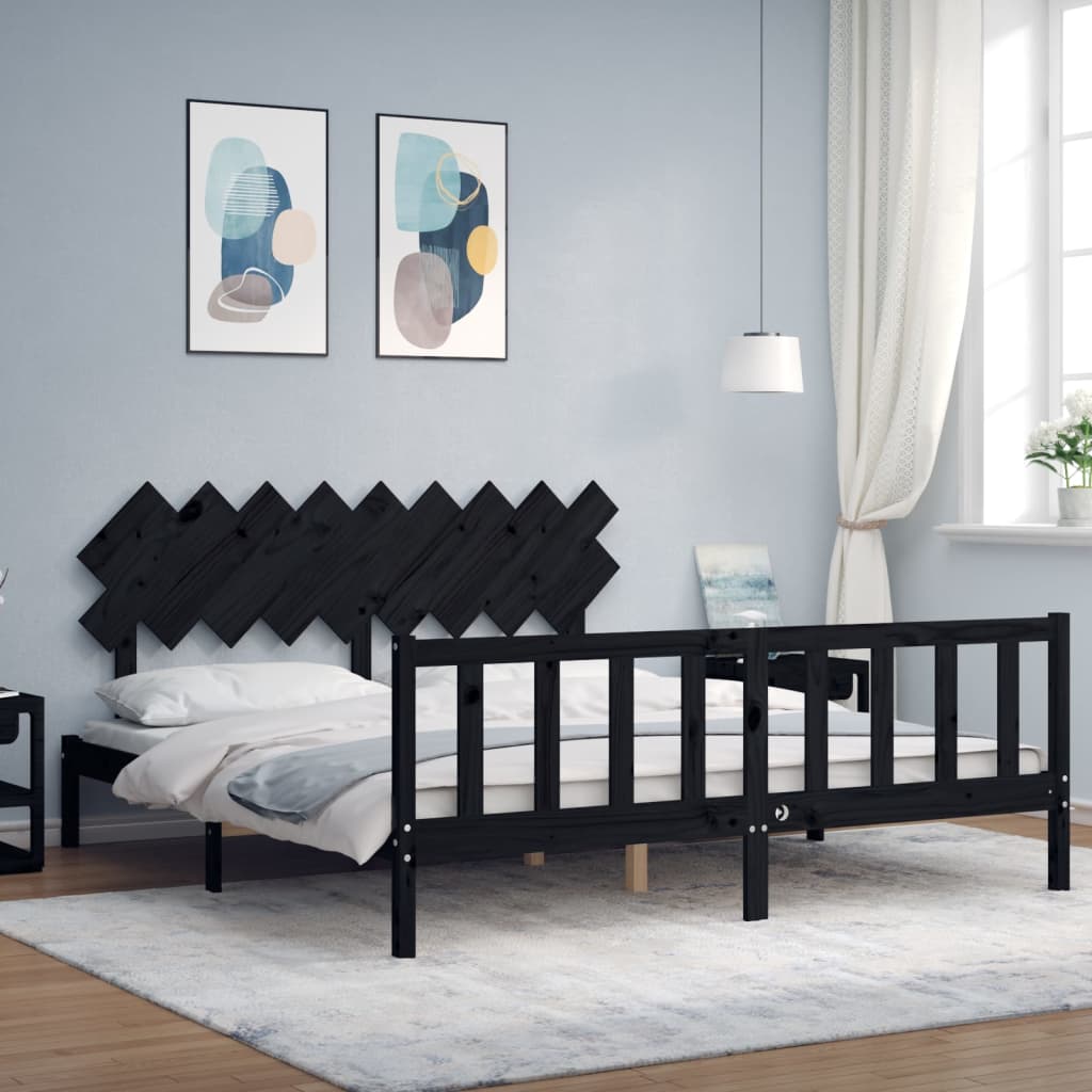 Bed Frame Without Mattress Solid Wood Pine