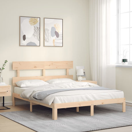 Bed Frame Without Mattress Solid Wood Pine