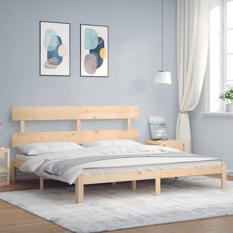 Bed Frame Without Mattress Solid Wood Pine