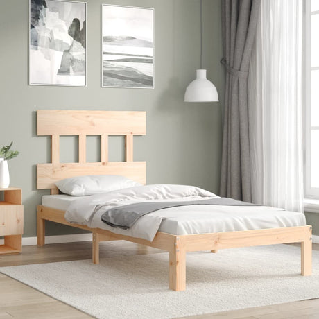Bed Frame Without Mattress Double Solid Wood Pine