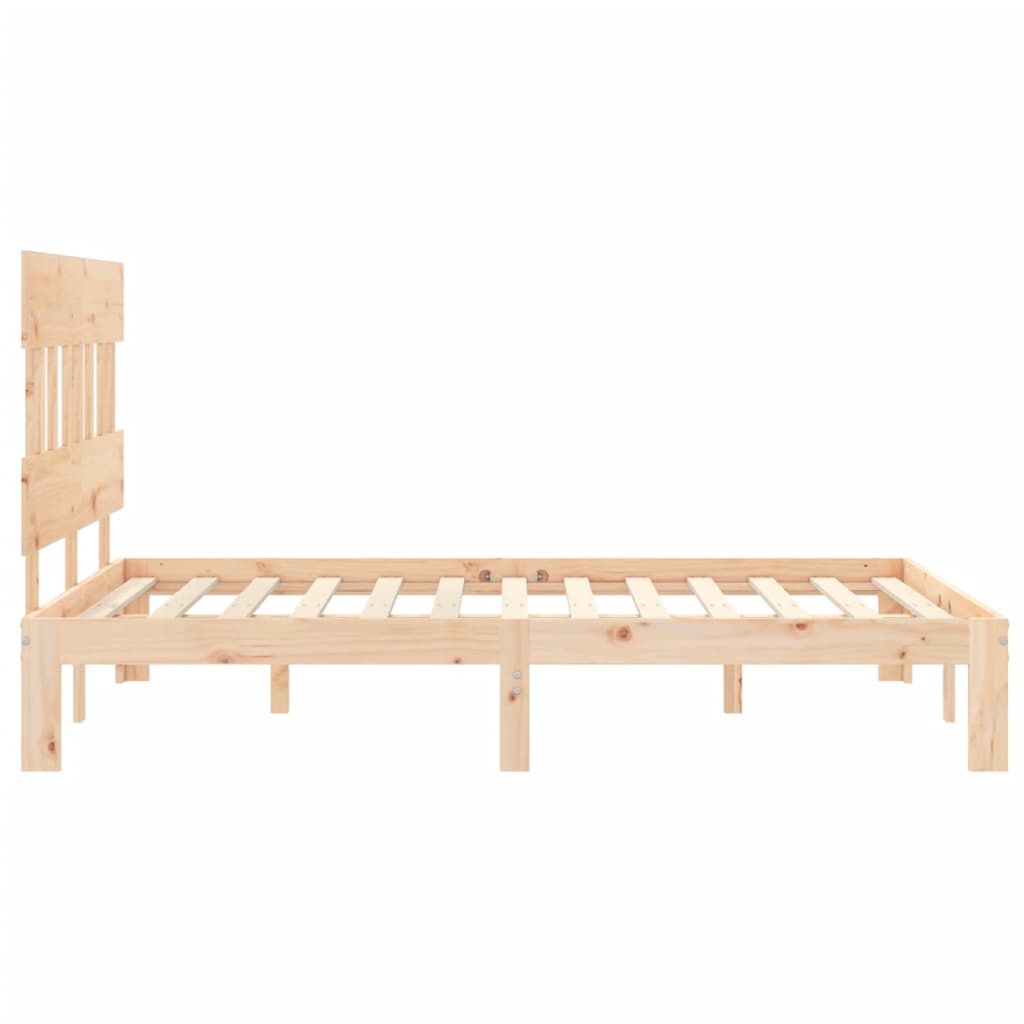 Bed Frame without Mattress 140x200 cm Solid Wood Pine