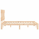 Bed Frame without Mattress 140x200 cm Solid Wood Pine