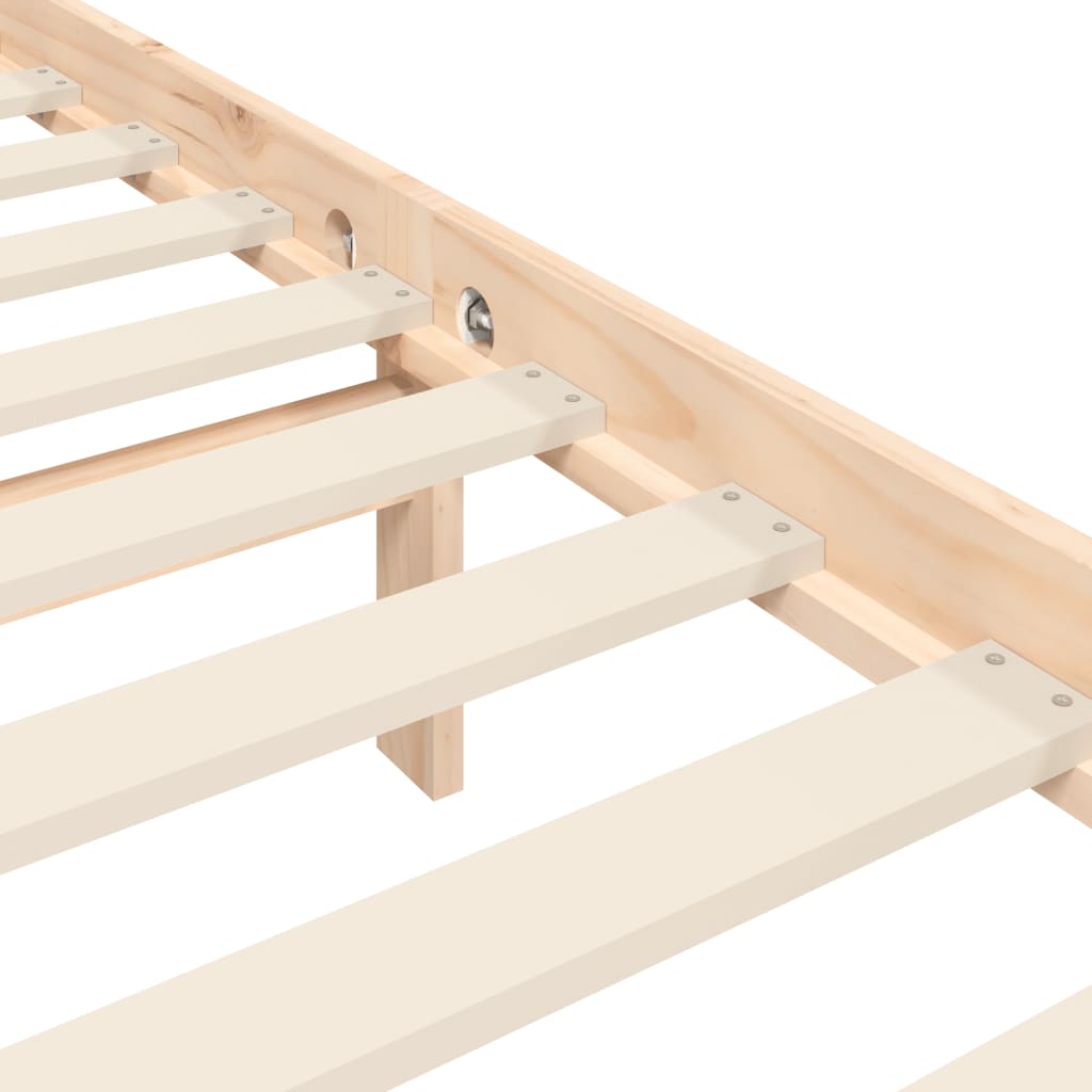 Bed Frame without Mattress 140x200 cm Solid Wood Pine