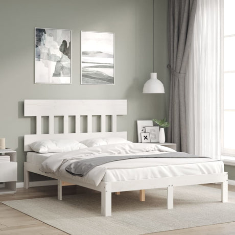 Bed Frame Without Mattress Double Solid Wood Pine