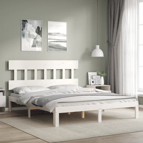 Bed Frame Without Mattress Double Solid Wood Pine