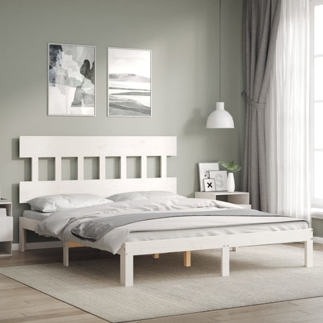 Bed Frame Without Mattress Double Solid Wood Pine